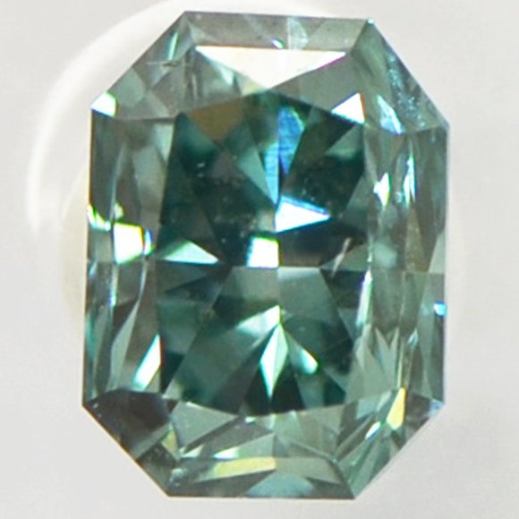 Radiant Shape Diamond Fancy Green Blue SI1 Loose 0.70 Carat IGI Certified - Picture 2 of 6